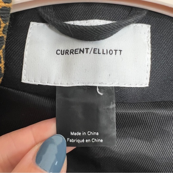 Current/Elliott Jacket Blazer Giraffe Trim Black Orange XS New - Picture 9 of 13